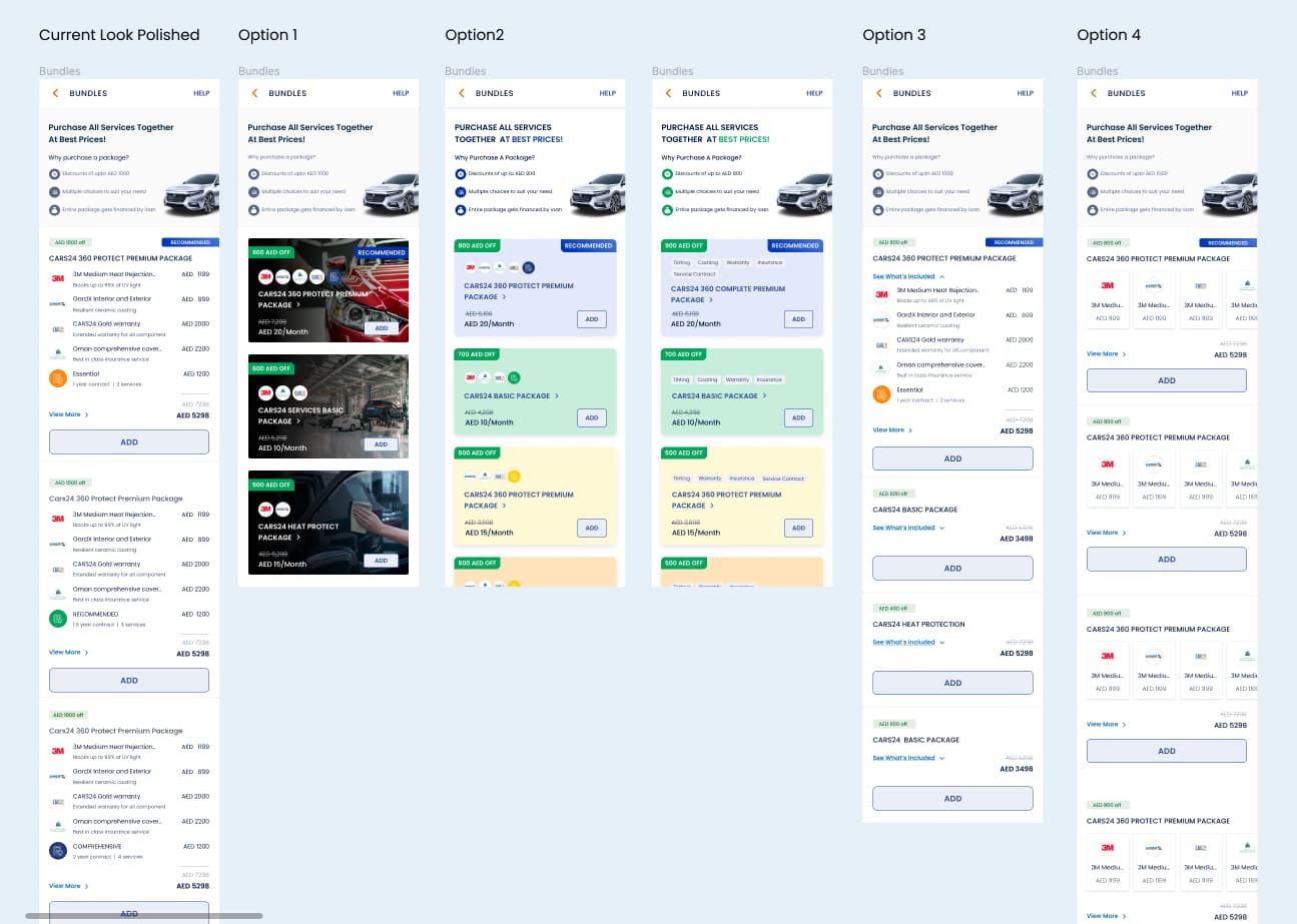 Bundle list UI exploration