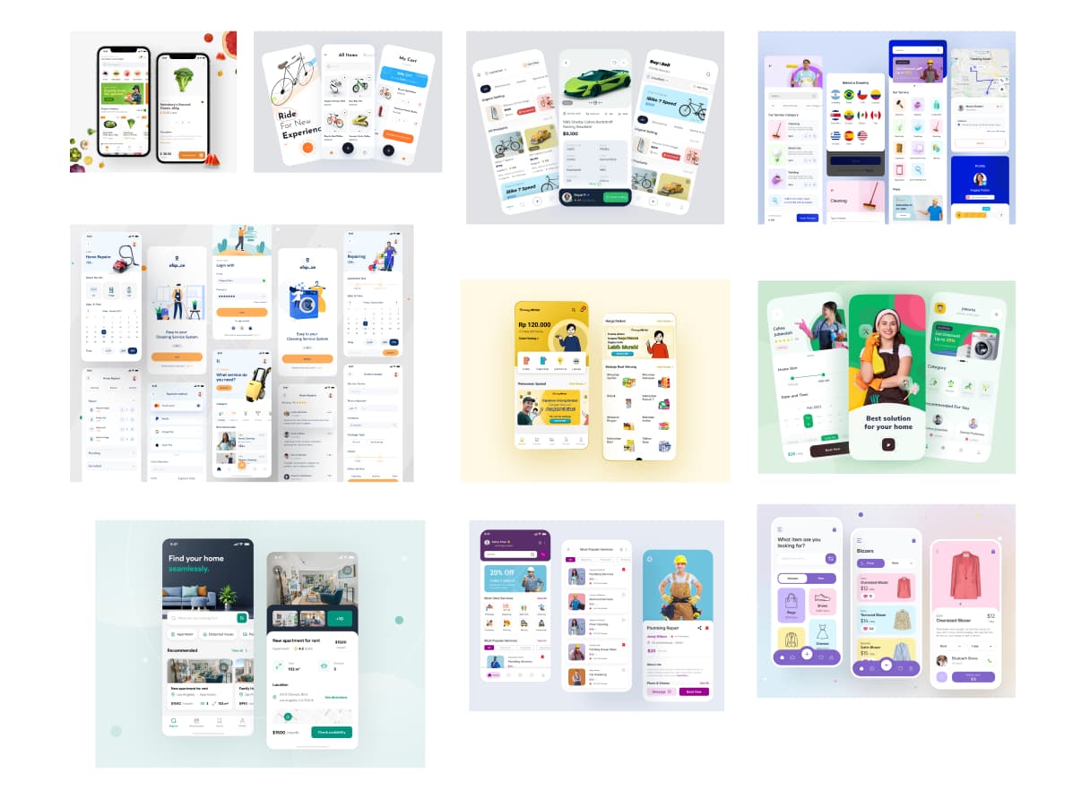 Moodboard exploration for the visual direction