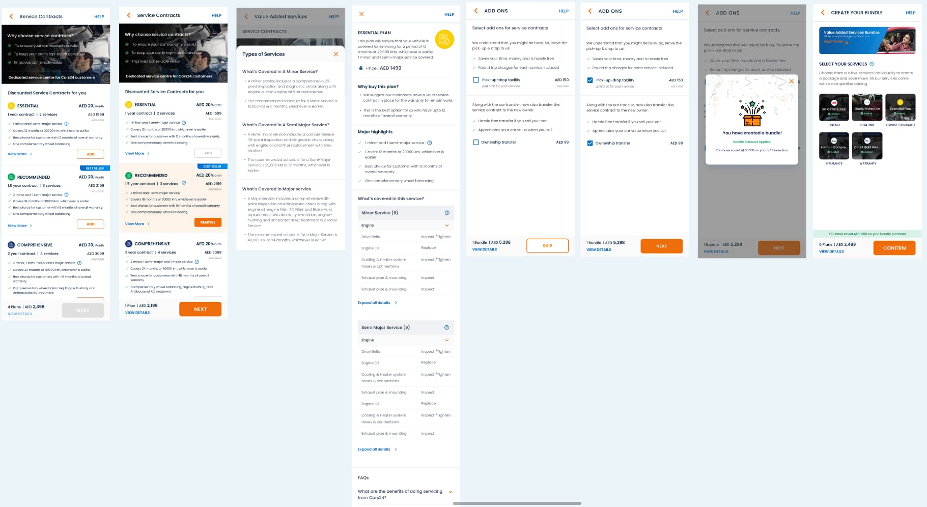 Non-linear final UI screen 3